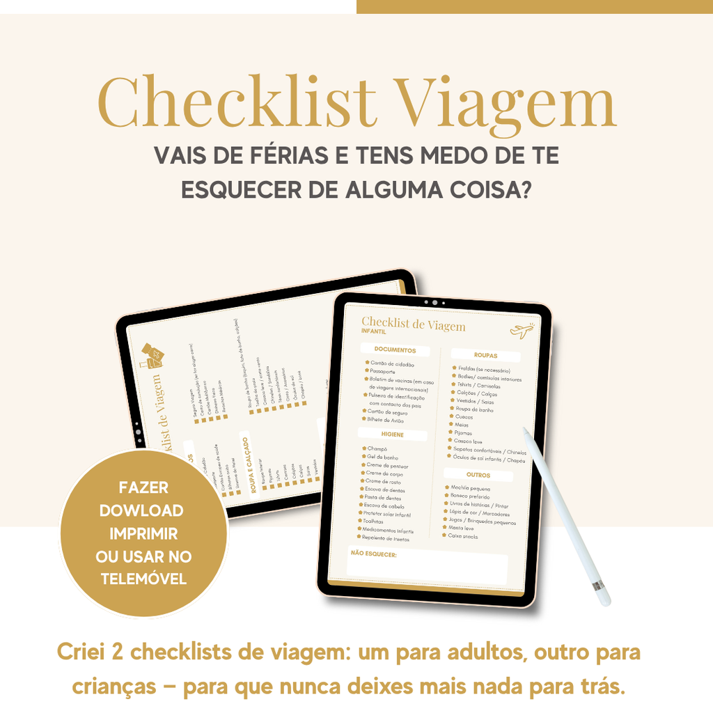 Checklist de Viagem - Verão