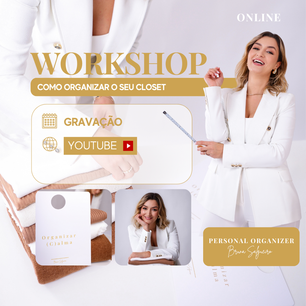 Como organizar o seu closet - Gravação